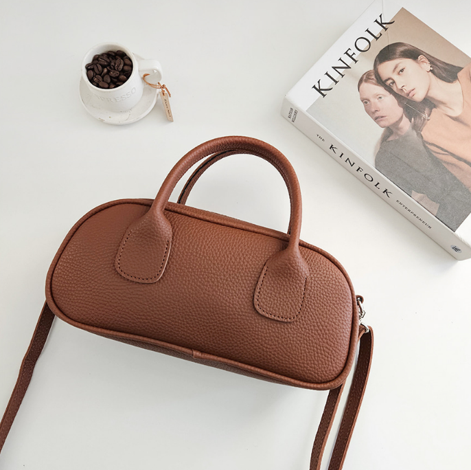 レザー調ジップアップスタッズDリング無地ショルダーバッグハンドバッグ2WAYストラップセット(バックルあり) | 詳細画像22