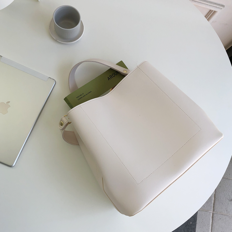 レザー調ジップアップDリング無地ショルダーバッグストラップセット(バックルあり) | 詳細画像9