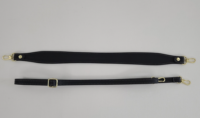 レザー調ジップアップDリング無地ショルダーバッグストラップセット(バックルあり) | 詳細画像43