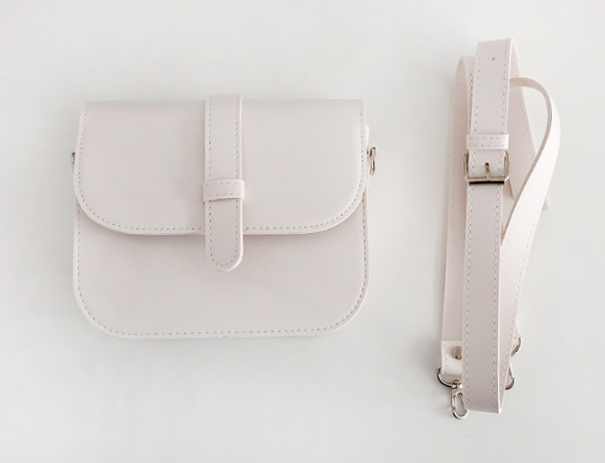 レザー調Dリングマグネットボタン無地ショルダーバッグ | 詳細画像42