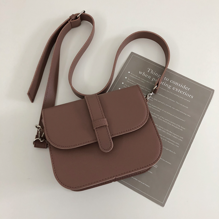 レザー調Dリングマグネットボタン無地ショルダーバッグ | 詳細画像32