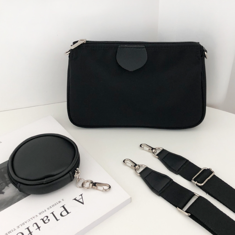 ジップアップポケットDリング無地ショルダーバッグポーチ付 | 詳細画像12