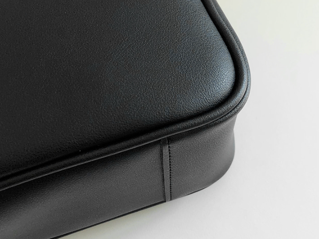 レザー調ポケットダブルジップ無地トートバッグ | 詳細画像23