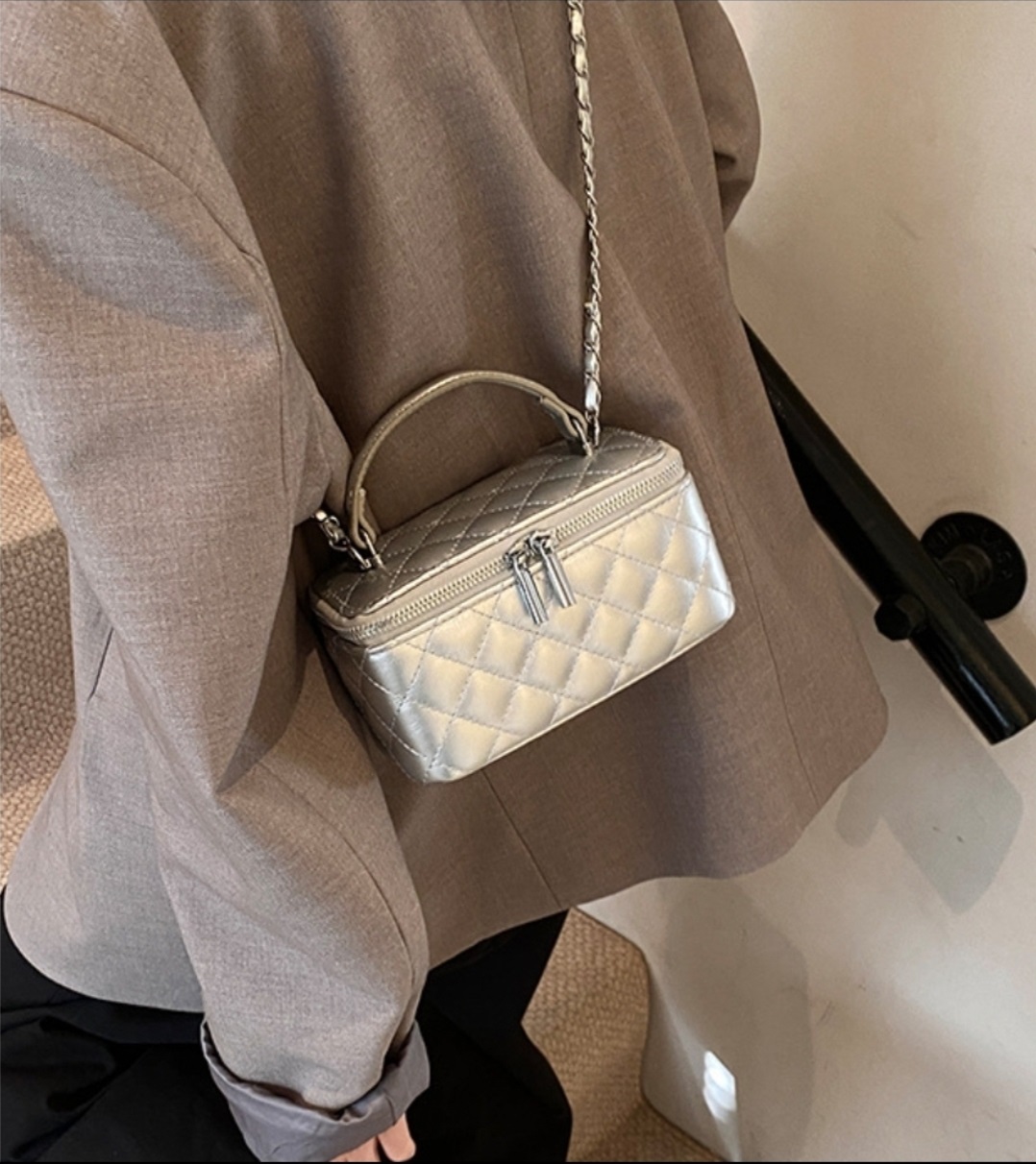 レザー調ダブルジップショルダーバッグ | 詳細画像5