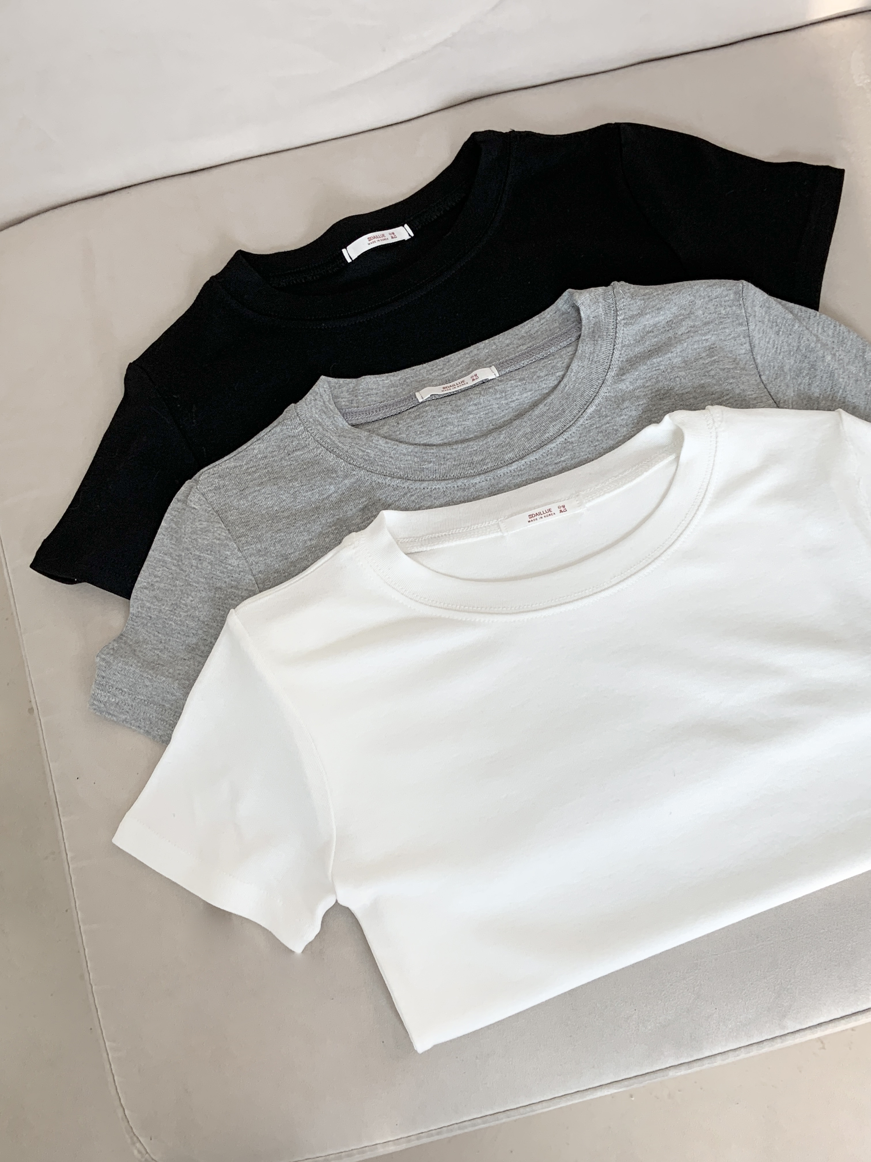 ラウンドネックベーシックスリム半袖無地Tシャツ | 詳細画像21