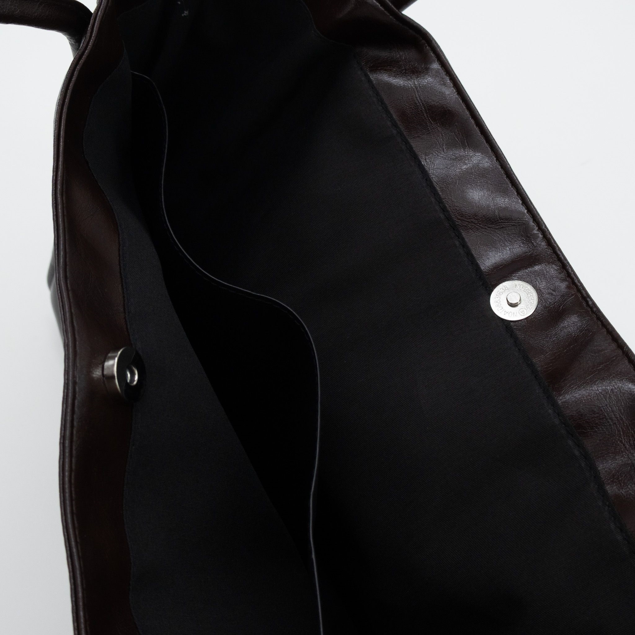 レザー調ポケットグロスビッグ無地トートバッグ | 詳細画像14