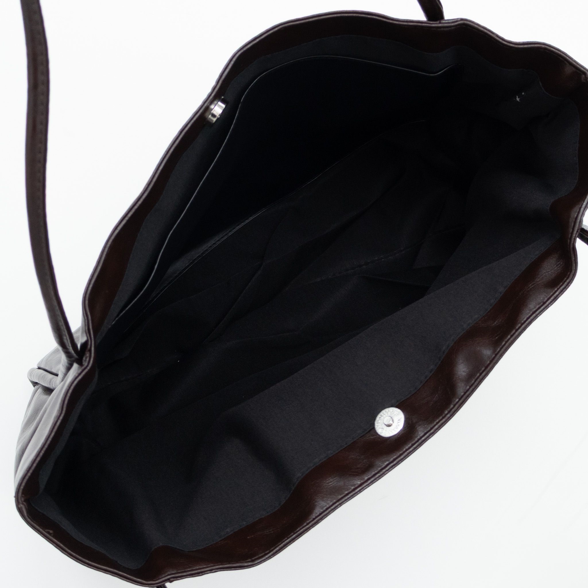 レザー調ポケットグロスビッグ無地トートバッグ | 詳細画像16