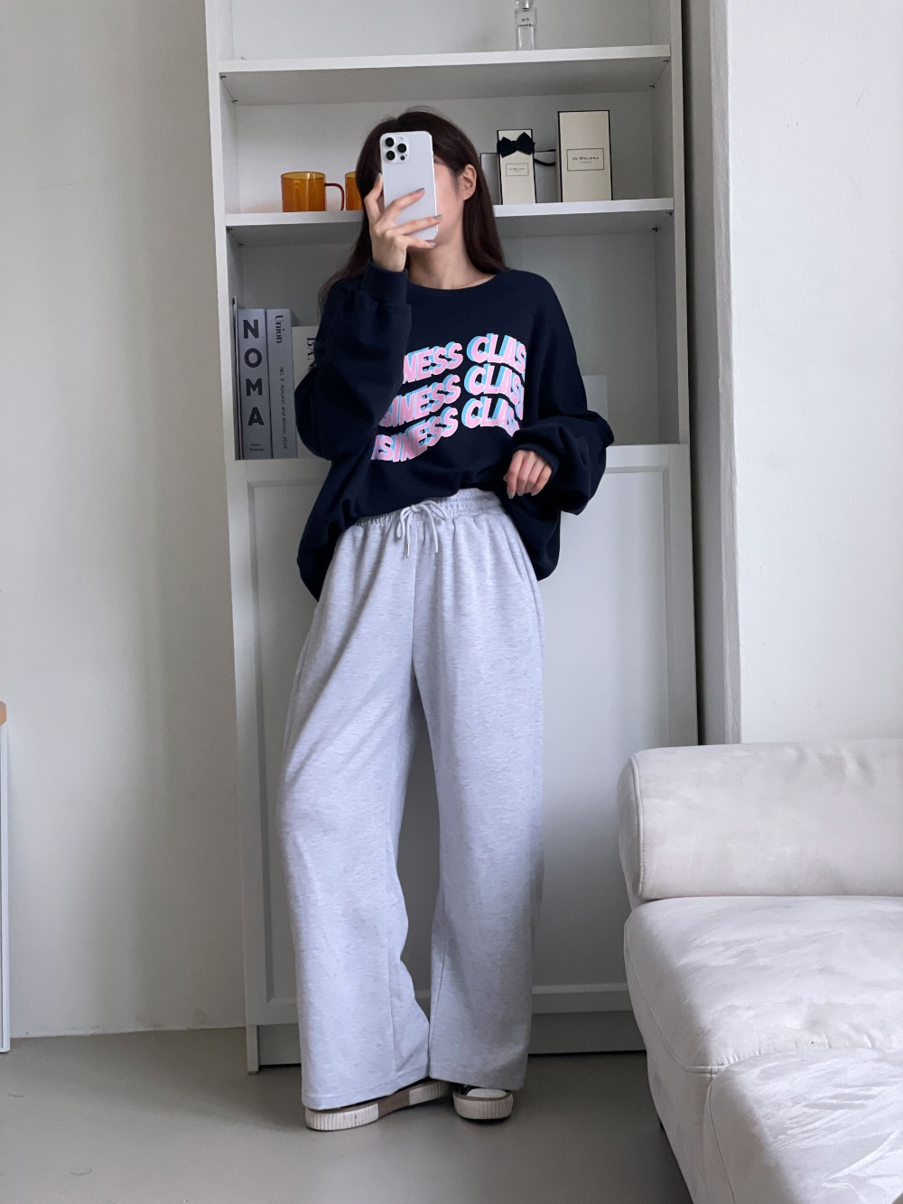 ドローストリングポケットウエストゴムロングワイドサイドピンタック無地パンツ[選べる丈] | 詳細画像8