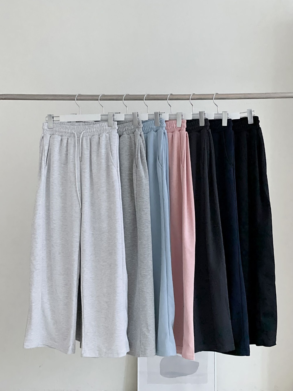 ドローストリングポケットウエストゴムロングワイドサイドピンタック無地パンツ[選べる丈] | 詳細画像19