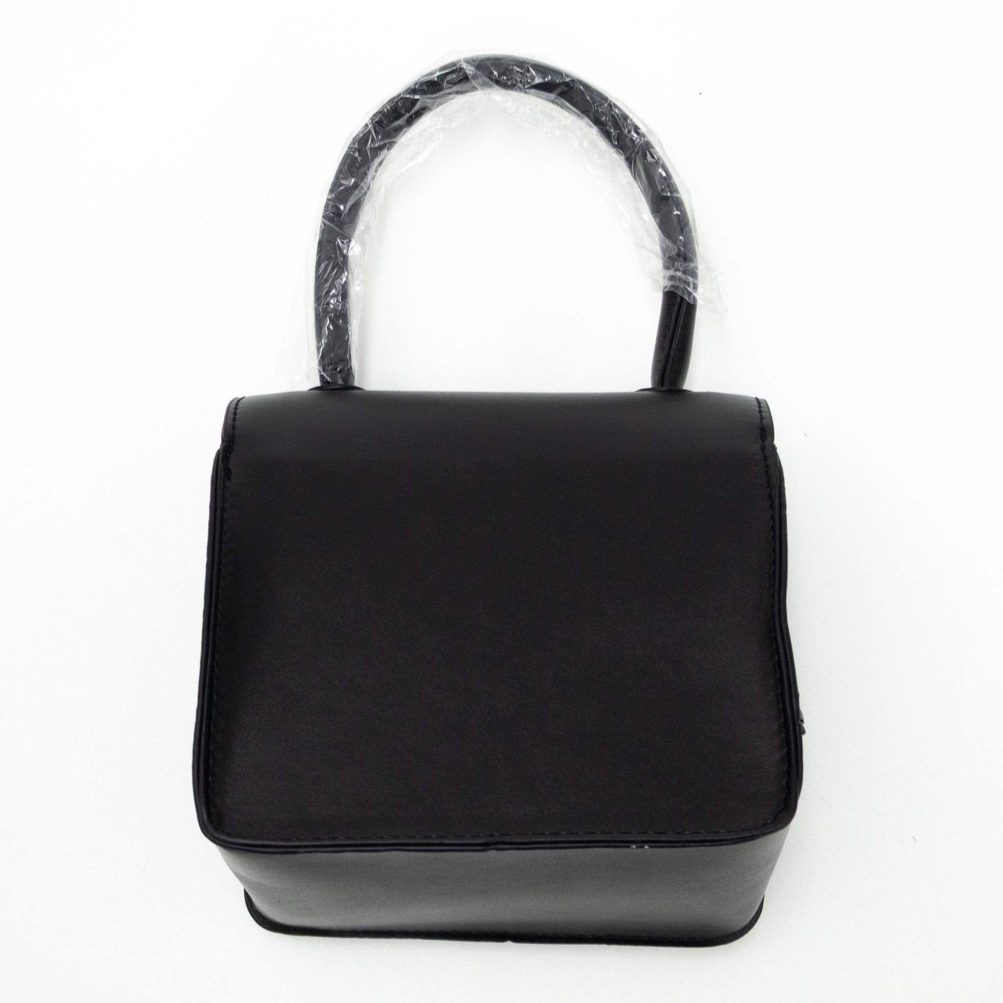 レザー調マグネットボタン無地ショルダーバッグ | 詳細画像13