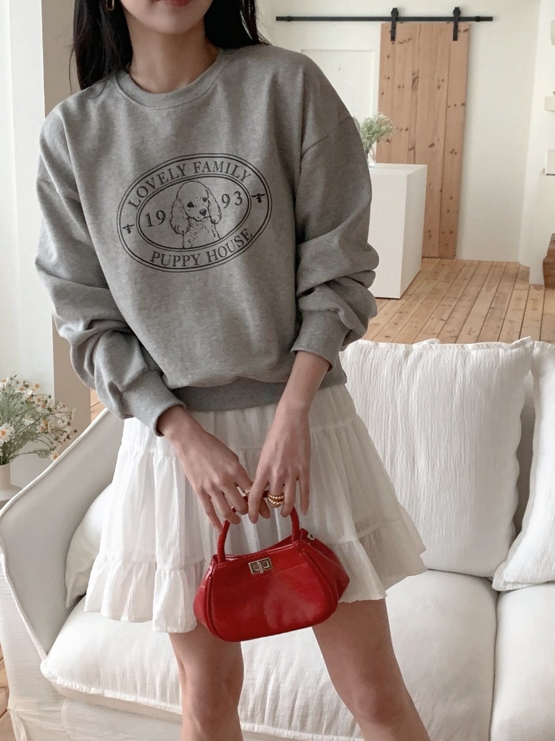 ラウンドネックルーズ長袖プリントスウェット | 詳細画像14