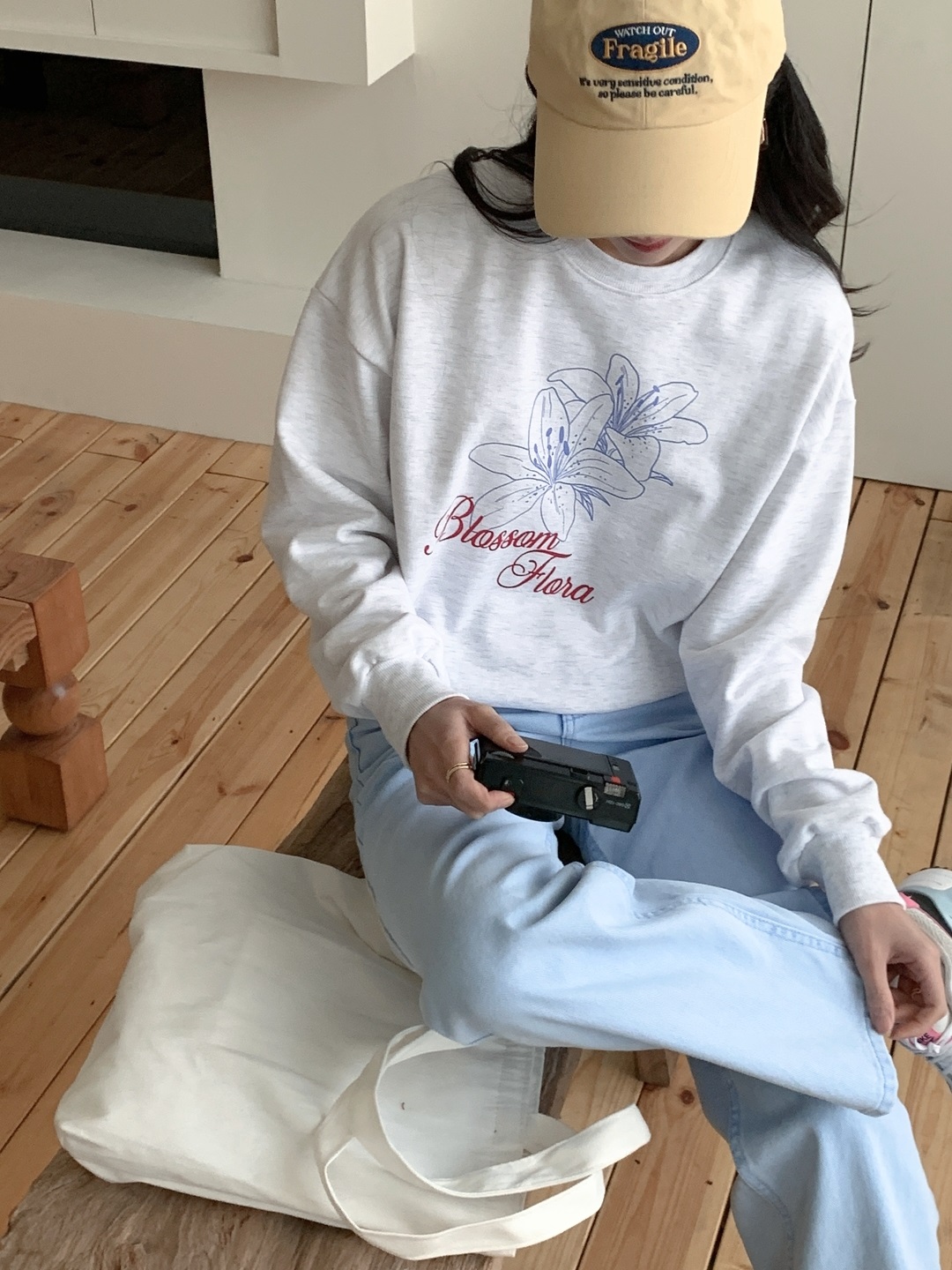 ラウンドネックルーズ長袖プリントスウェット | 詳細画像2