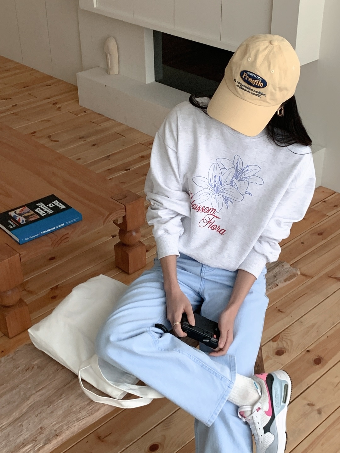 ラウンドネックルーズ長袖プリントスウェット | 詳細画像4