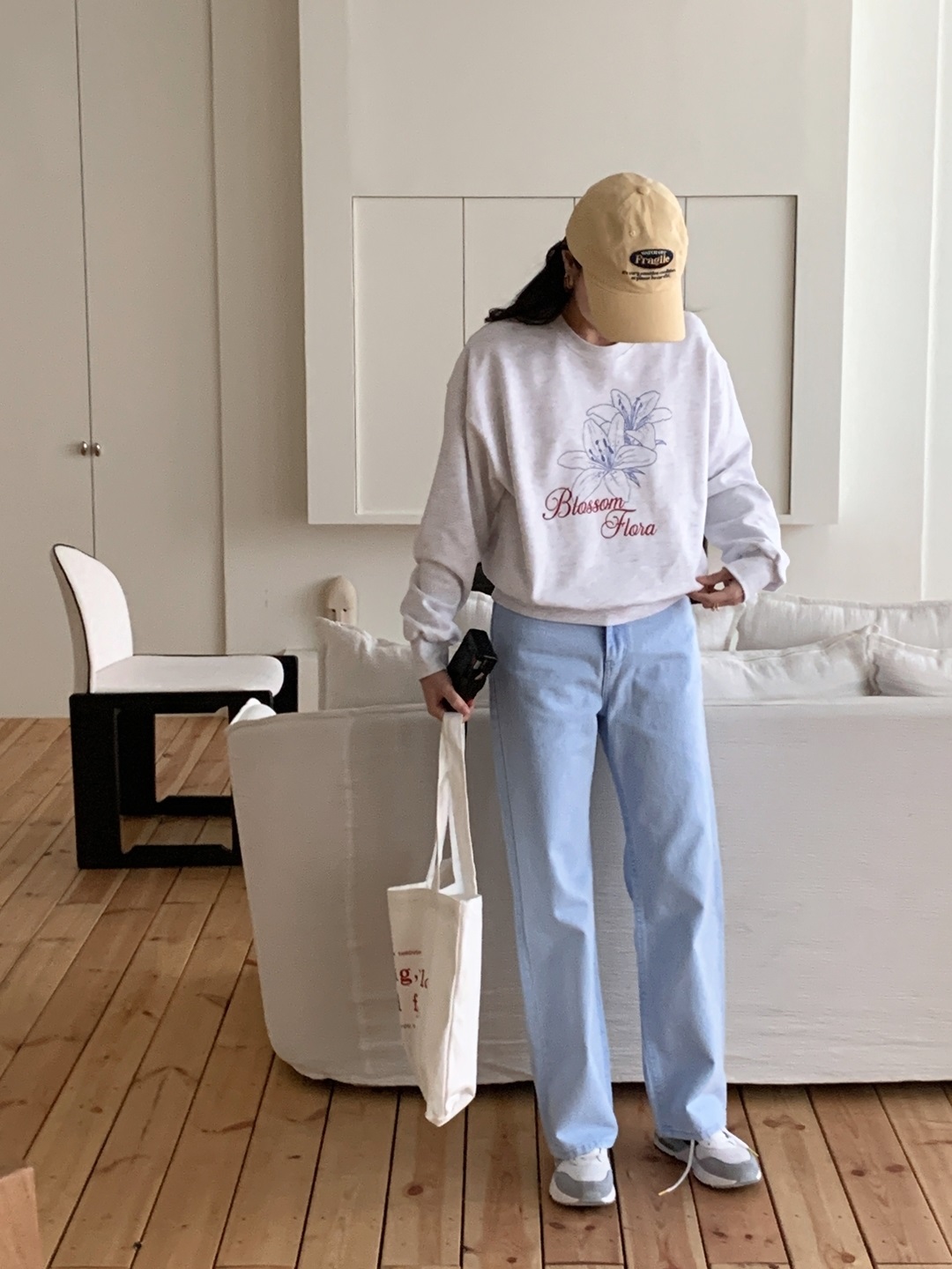 ラウンドネックルーズ長袖プリントスウェット | 詳細画像7