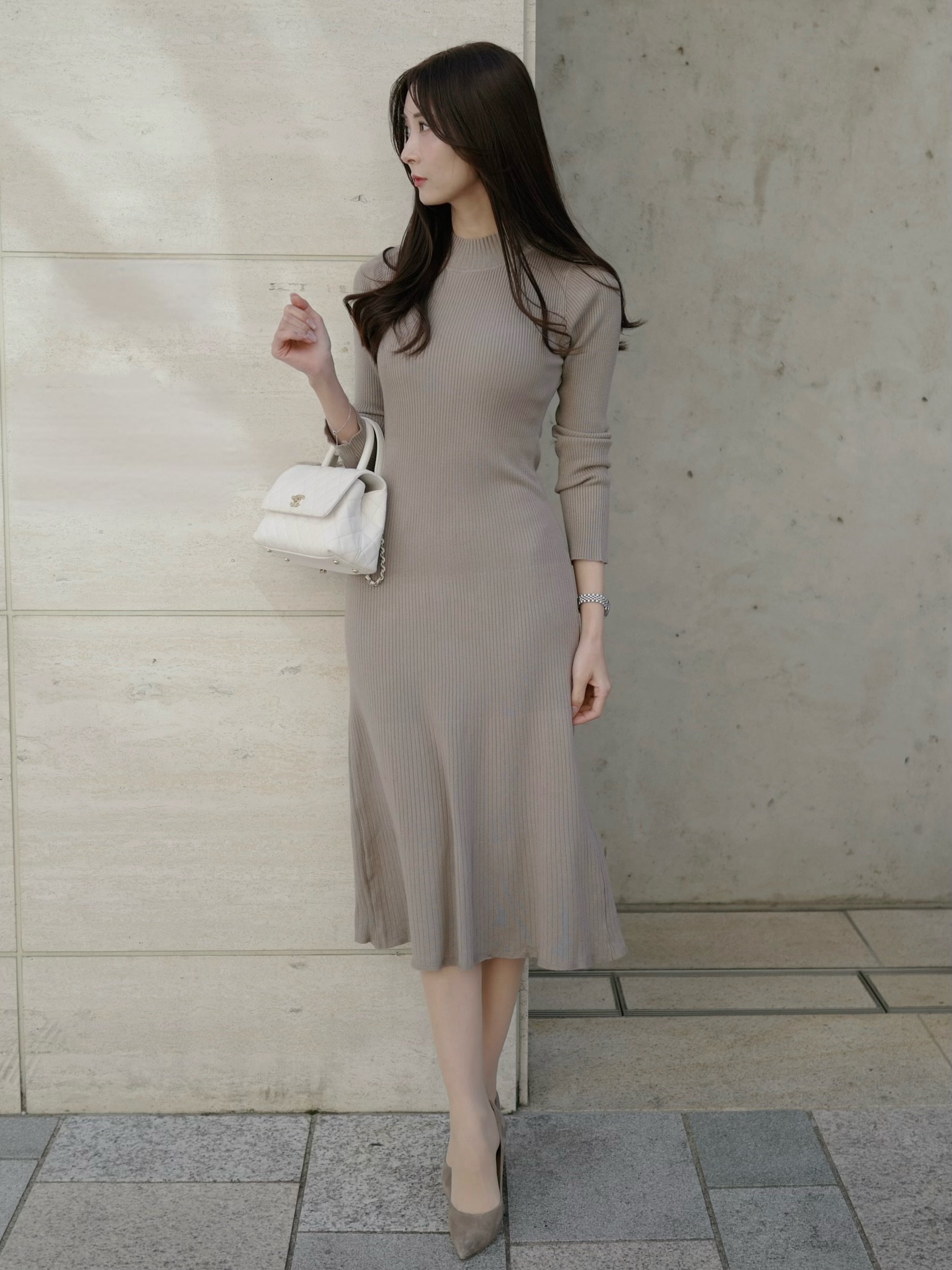 ハーフネックリブワンピース | 詳細画像3