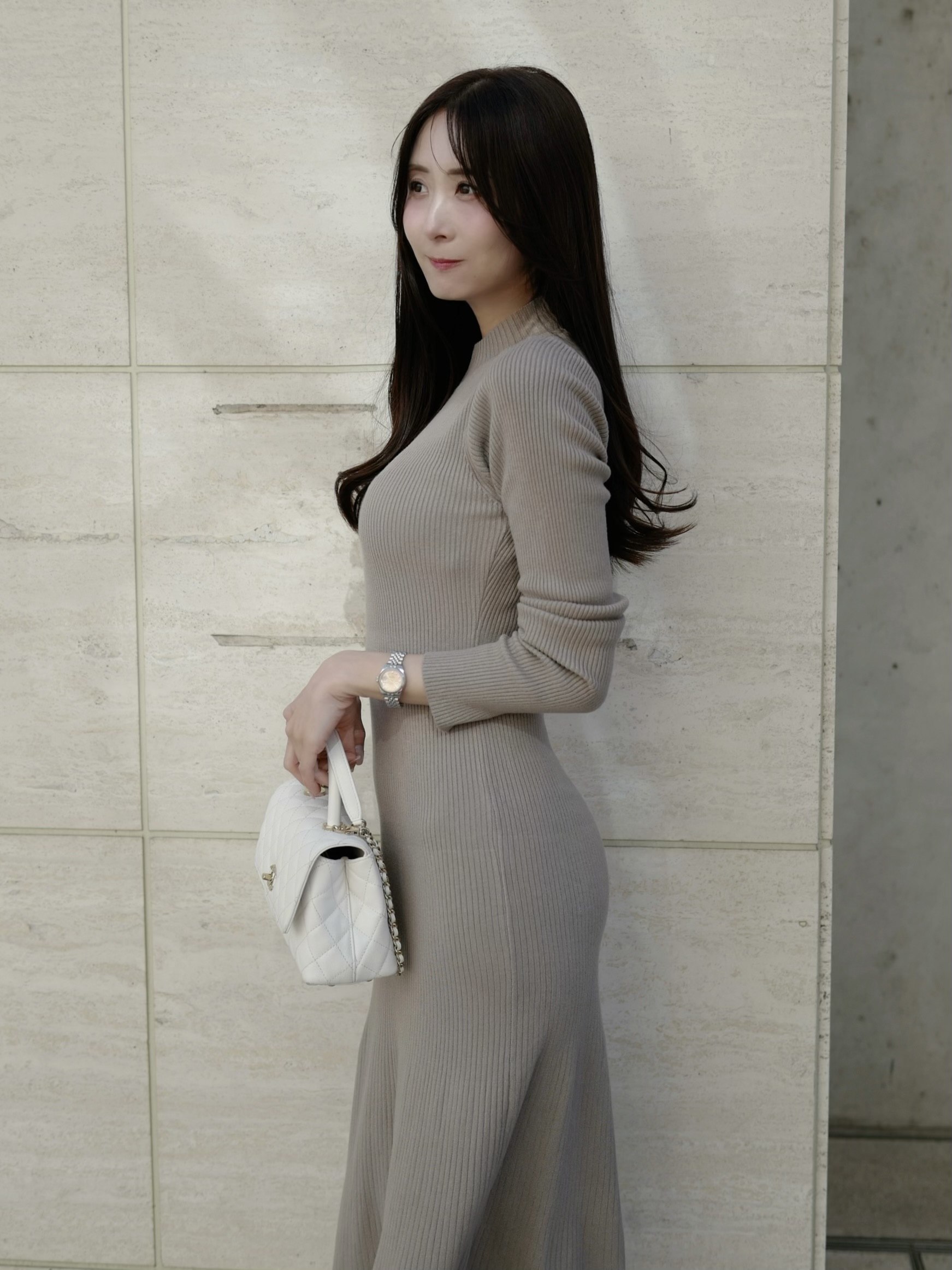 ハーフネックリブワンピース | 詳細画像6