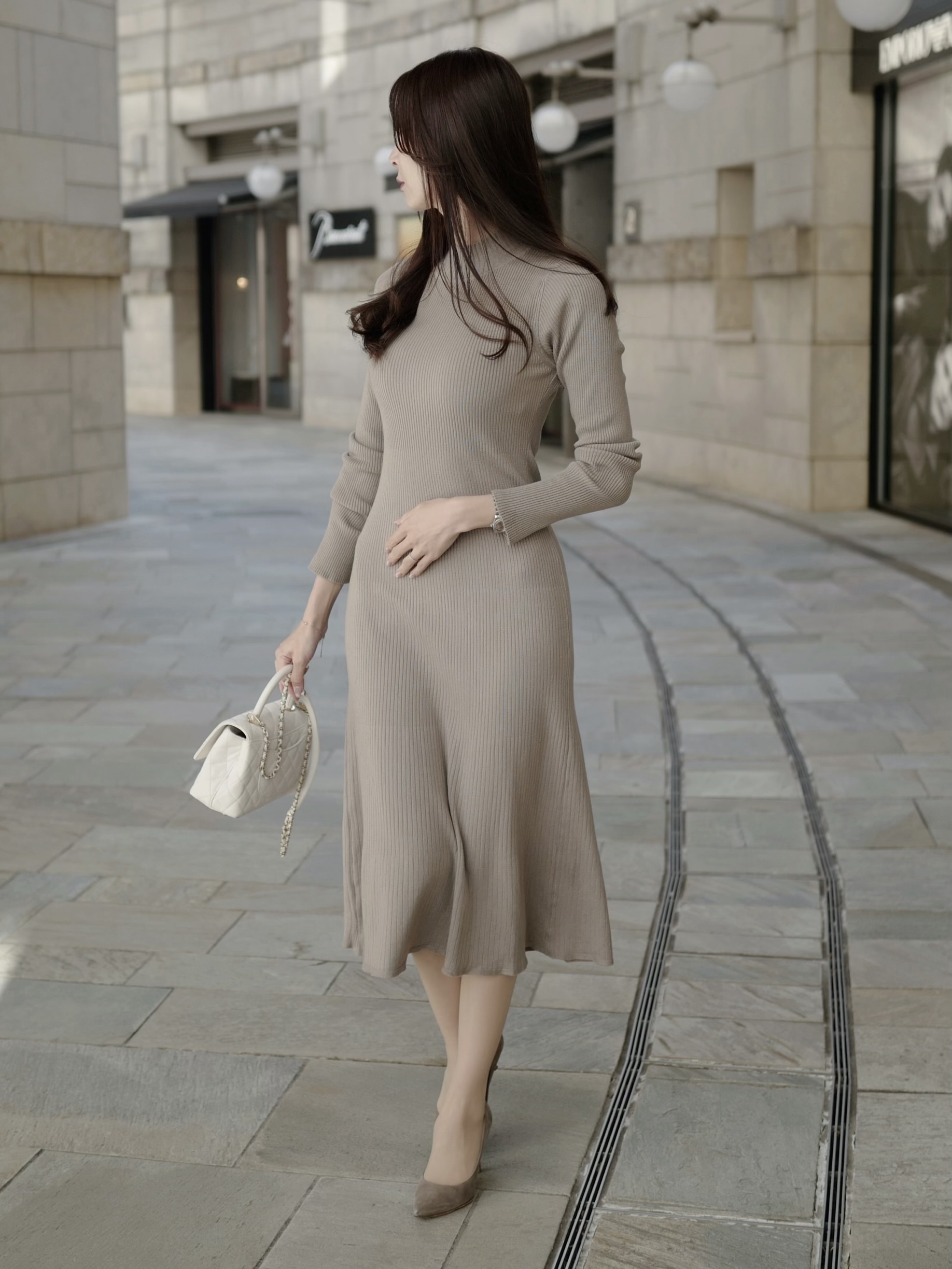 ハーフネックリブワンピース | 詳細画像12