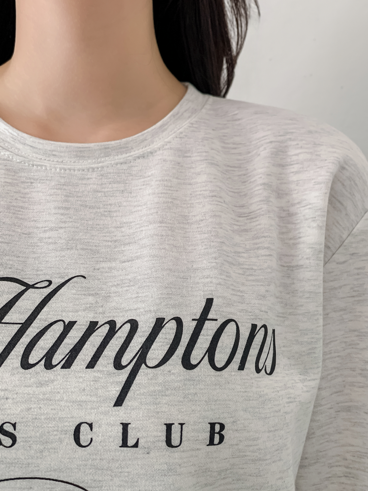 ラウンドネックベーシック長袖レタリングTシャツ | 詳細画像12