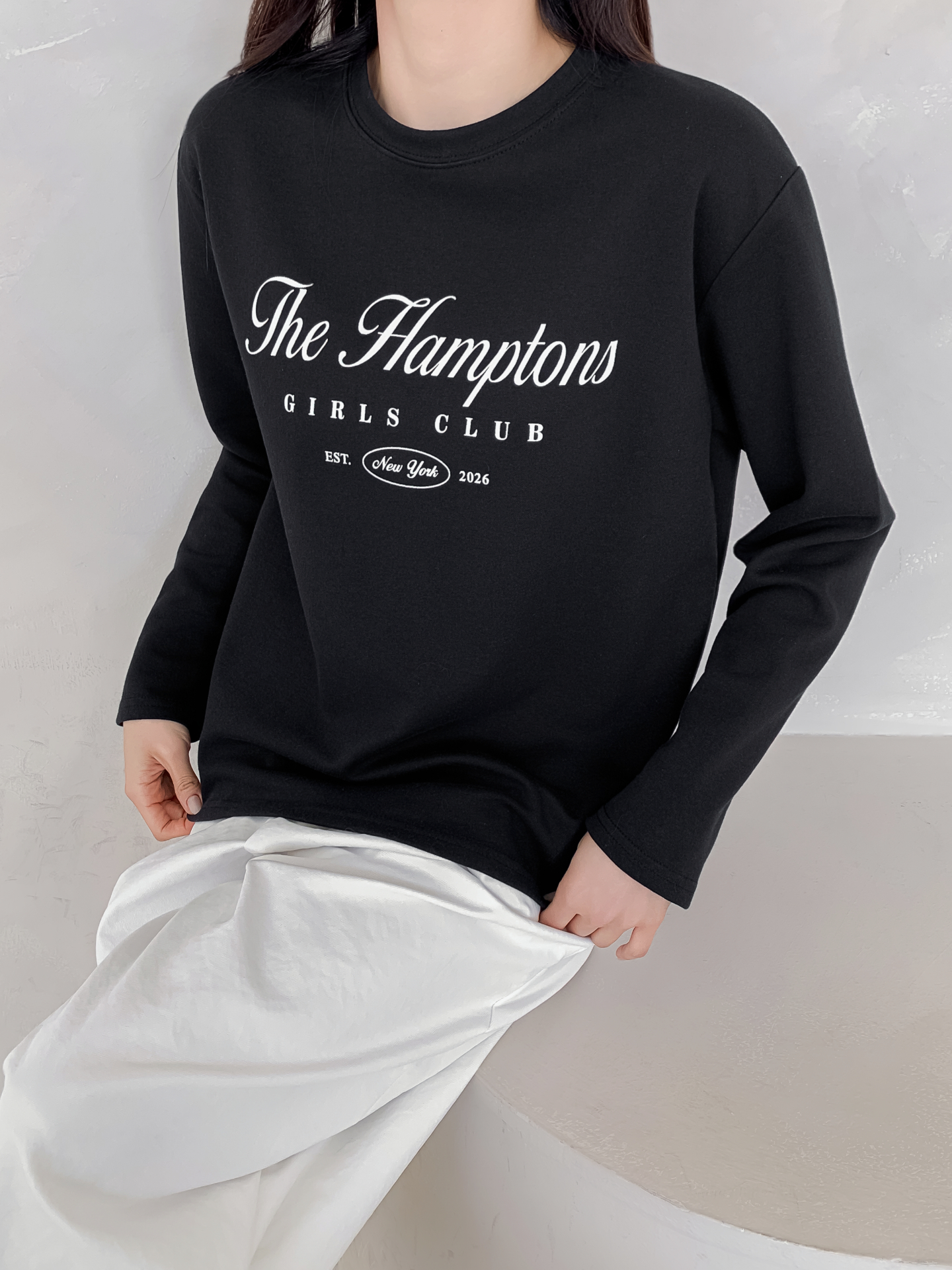 ラウンドネックベーシック長袖レタリングTシャツ | 詳細画像30