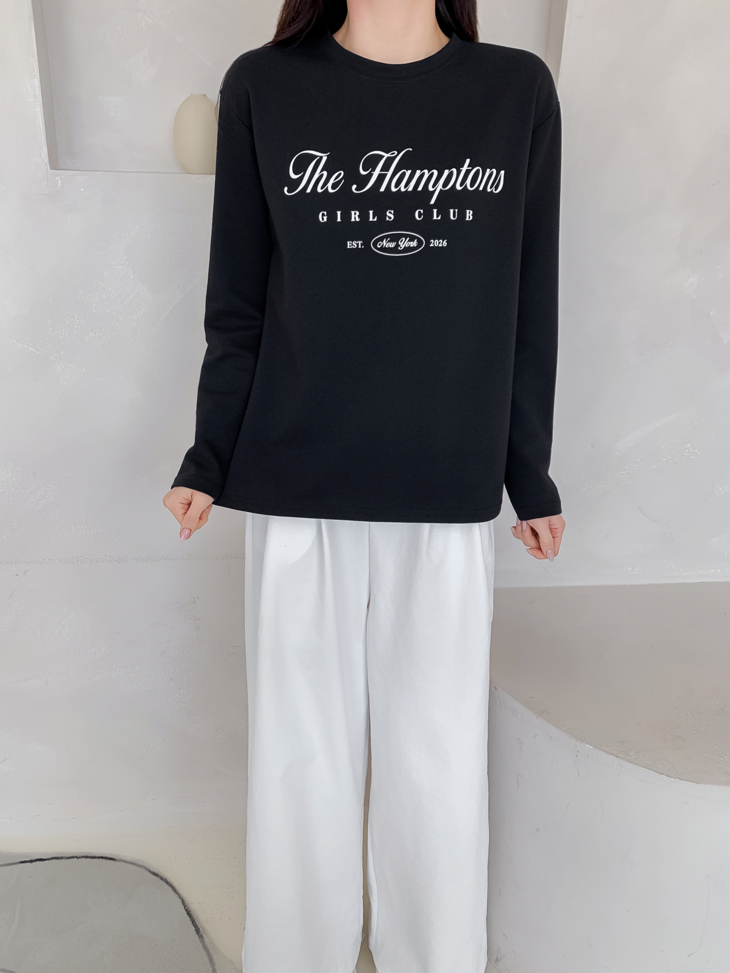 ラウンドネックベーシック長袖レタリングTシャツ | 詳細画像23