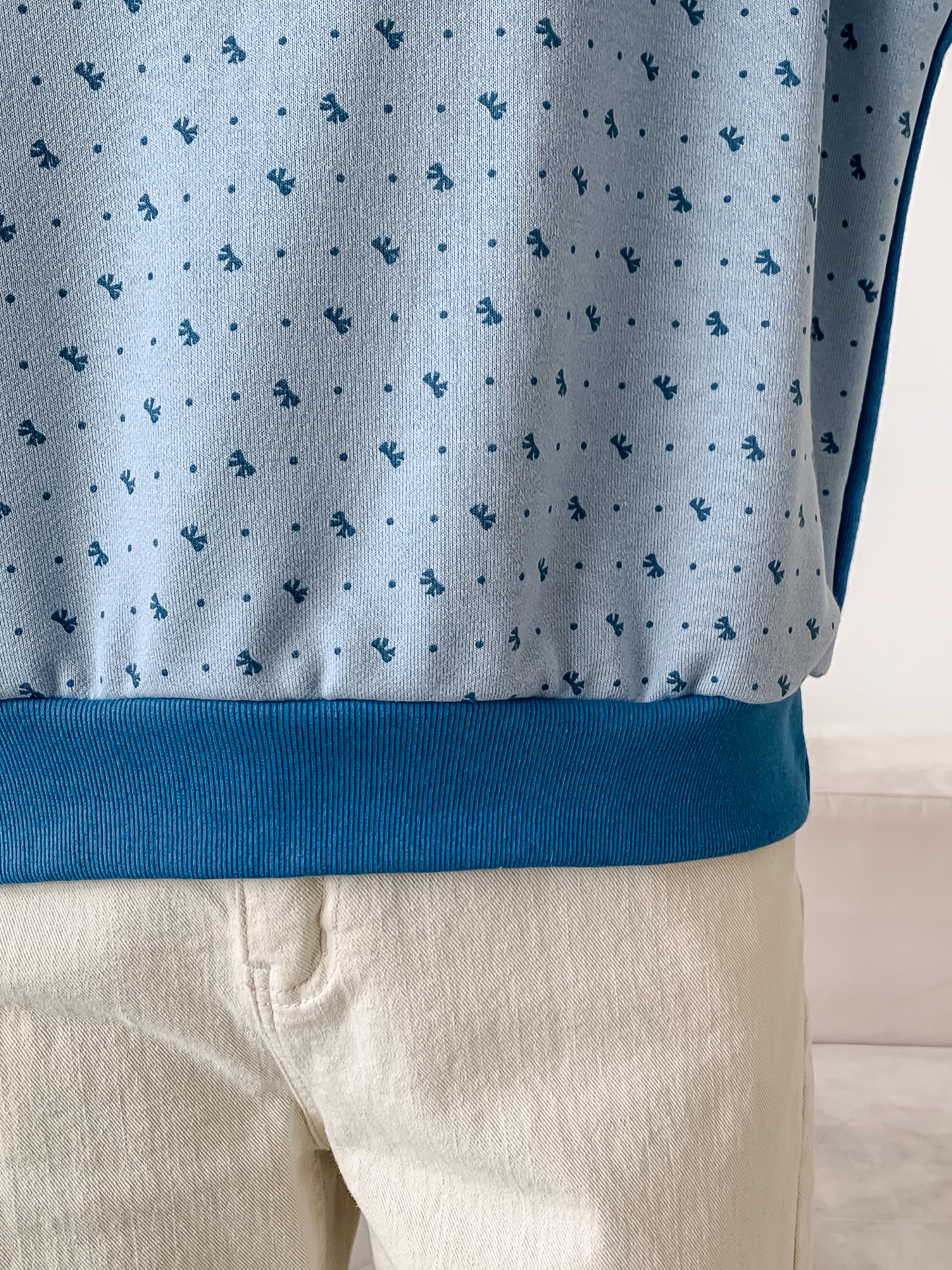 ラウンドネックパッチラグランルーズ長袖ドットスウェット | 詳細画像22