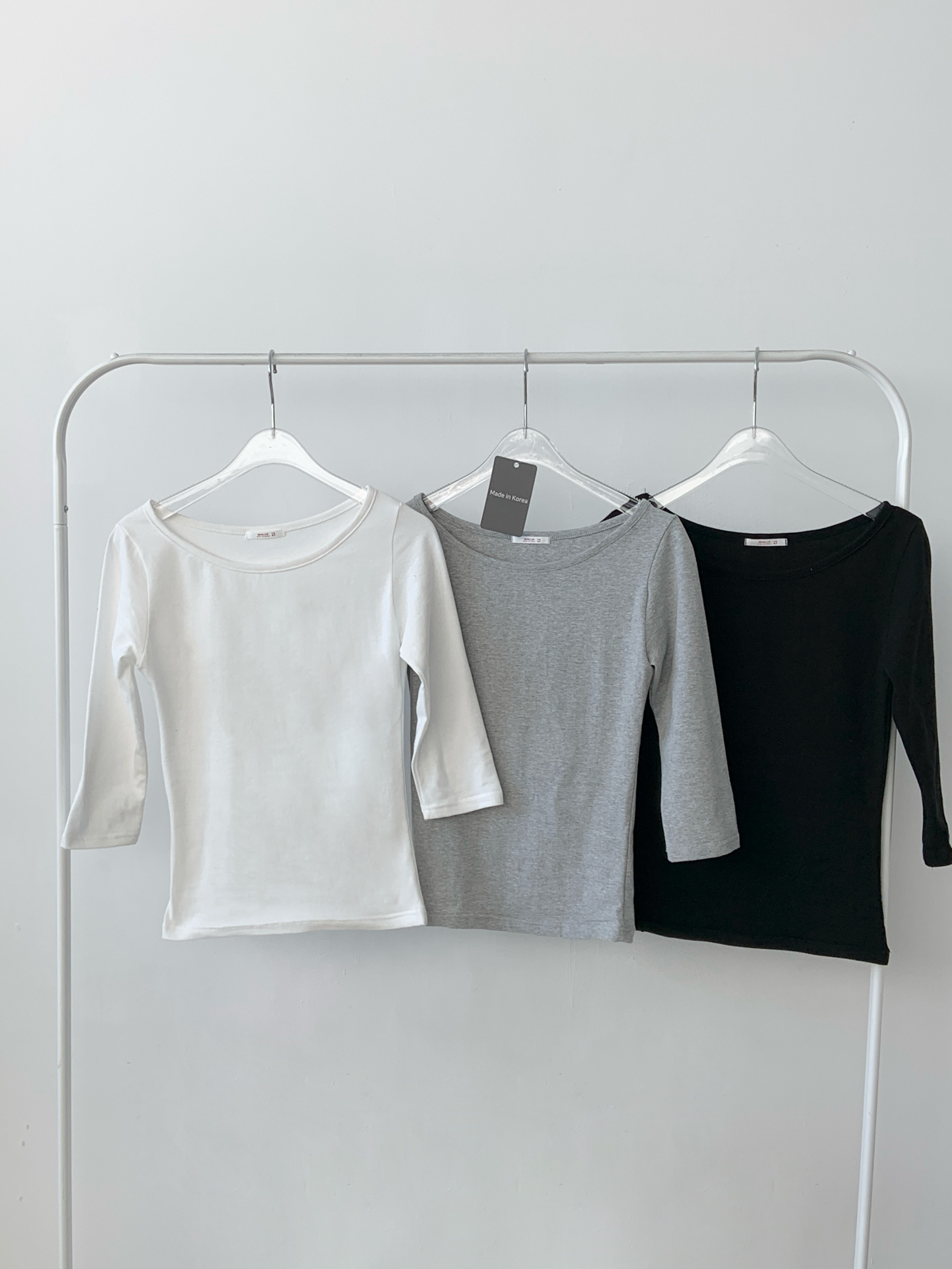 Uネックスリム7分袖無地Tシャツ | 詳細画像21