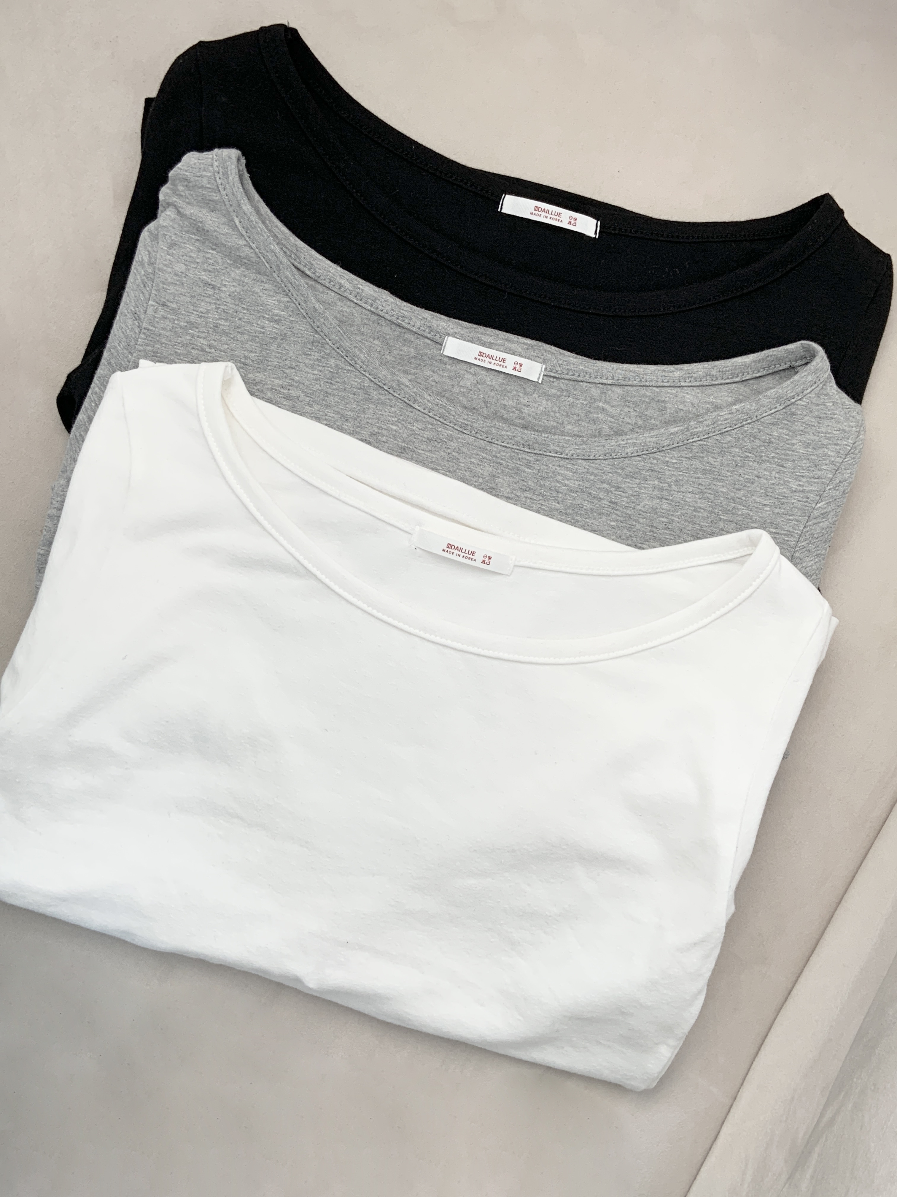 Uネックスリム7分袖無地Tシャツ | 詳細画像20