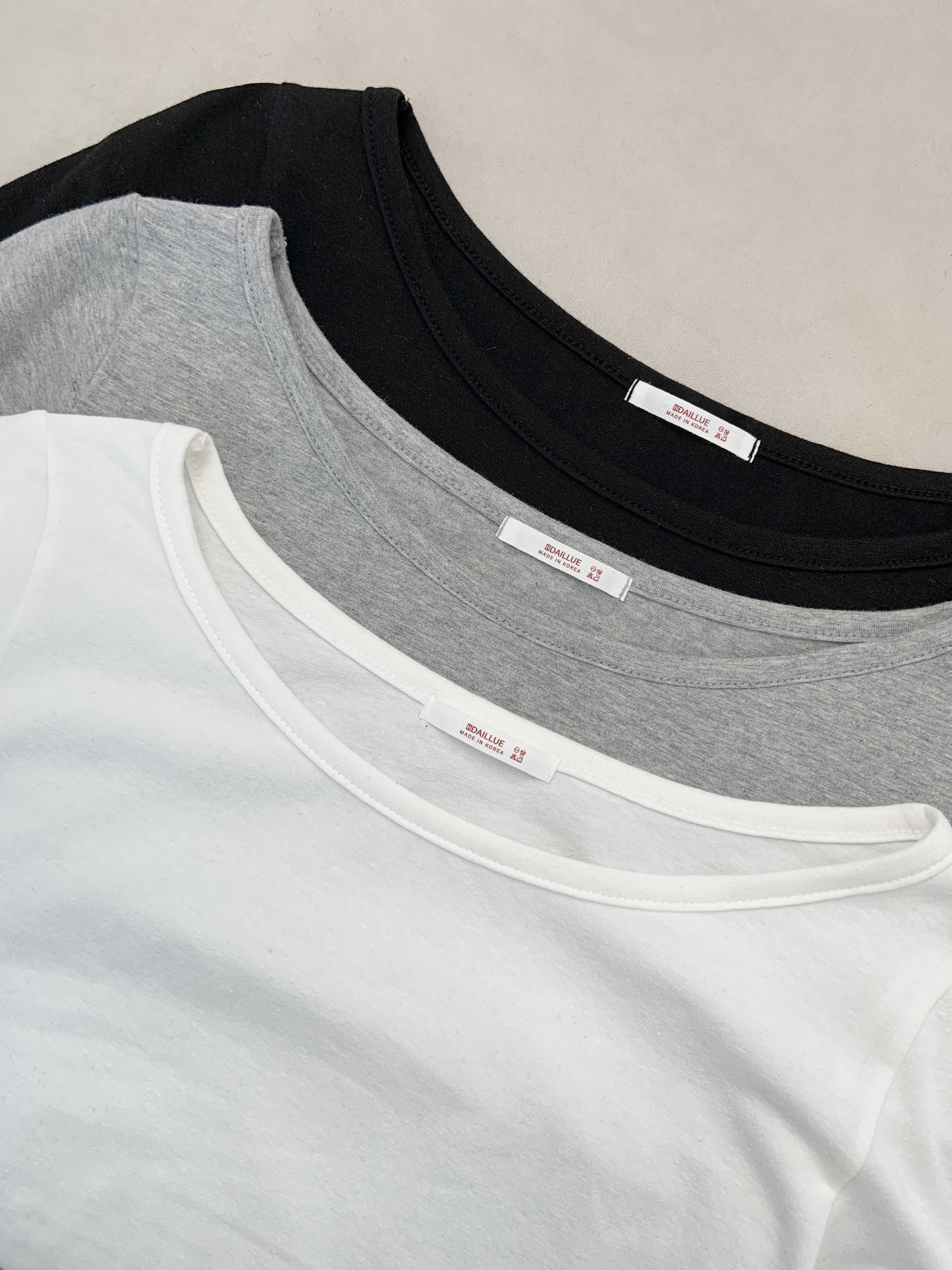 Uネックスリム7分袖無地Tシャツ | 詳細画像19