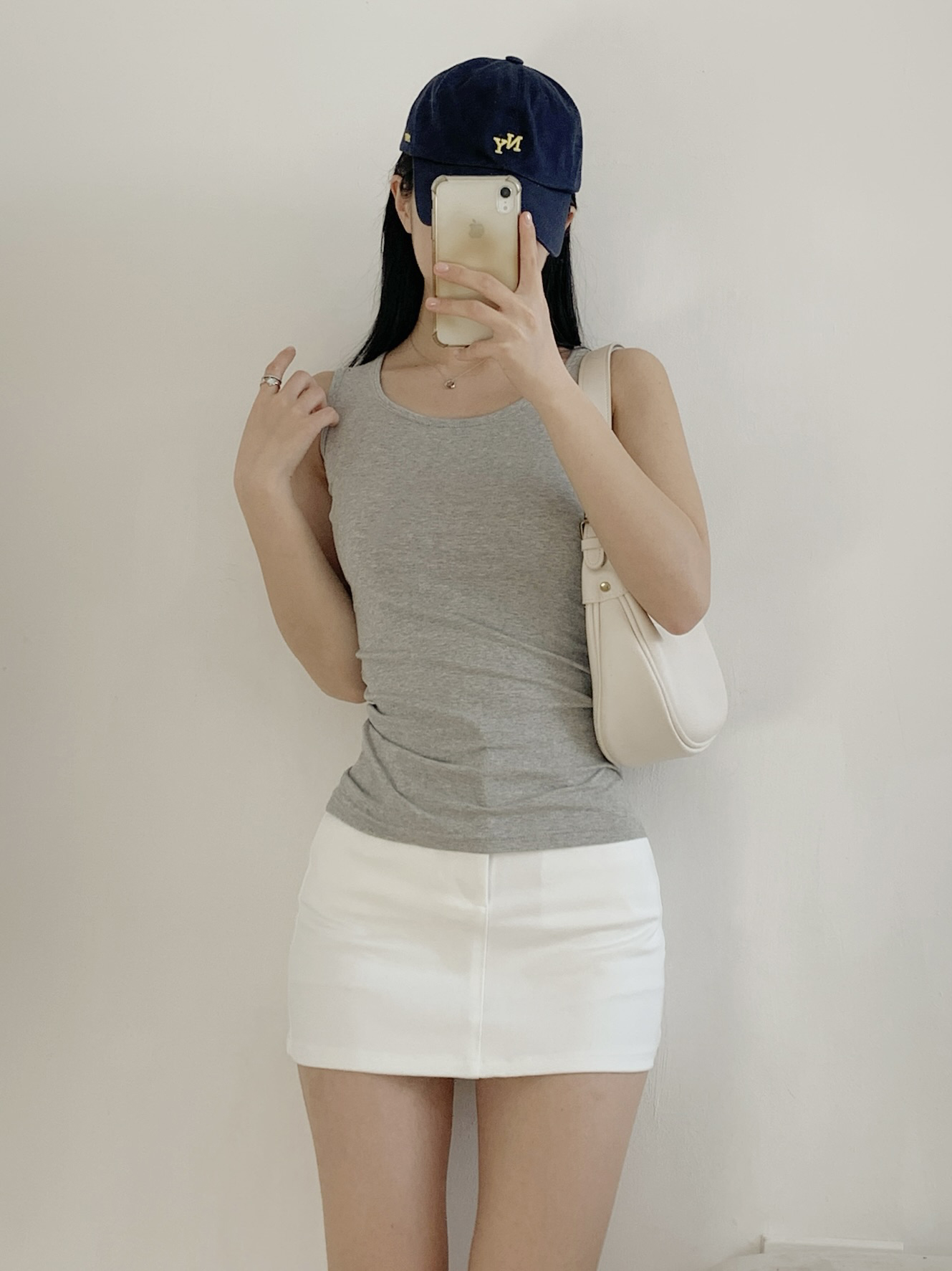 Uネックスリム無地ノースリーブ | 詳細画像11