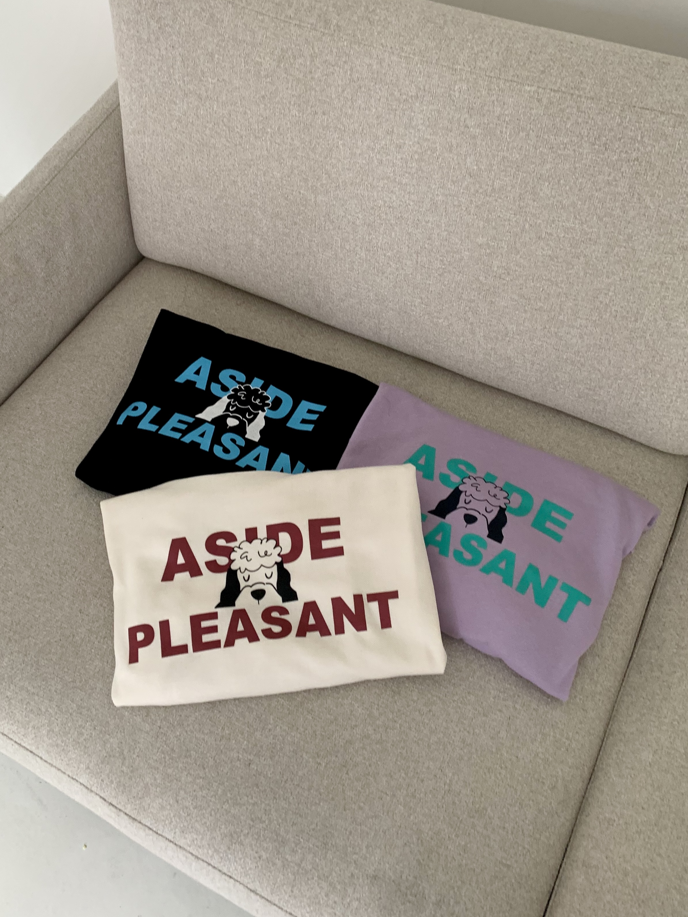 ラウンドネッククロップドルーズ長袖ロゴプリントスウェット | 詳細画像8