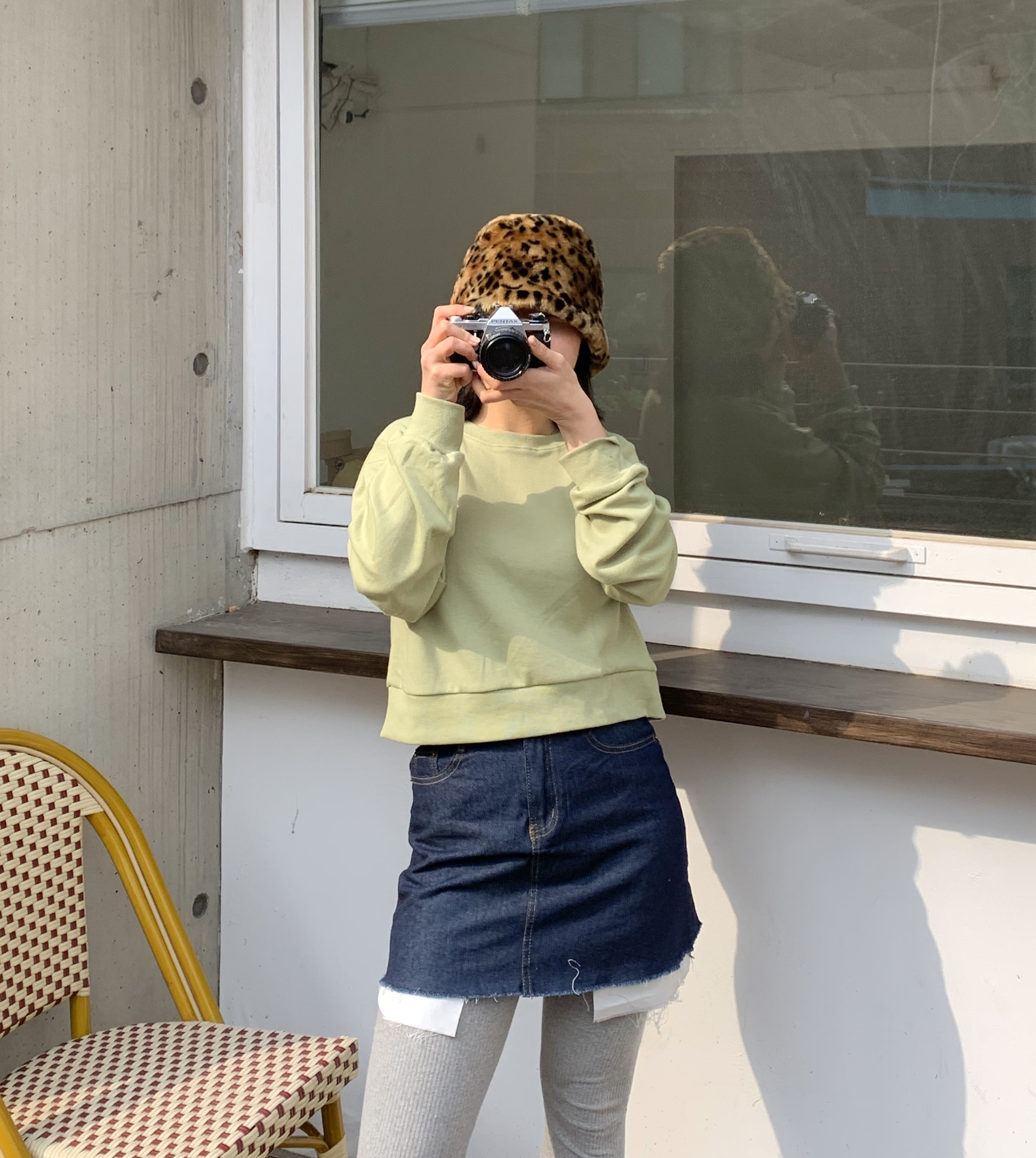 ラウンドネッククロップドルーズ長袖無地スウェット | 詳細画像2