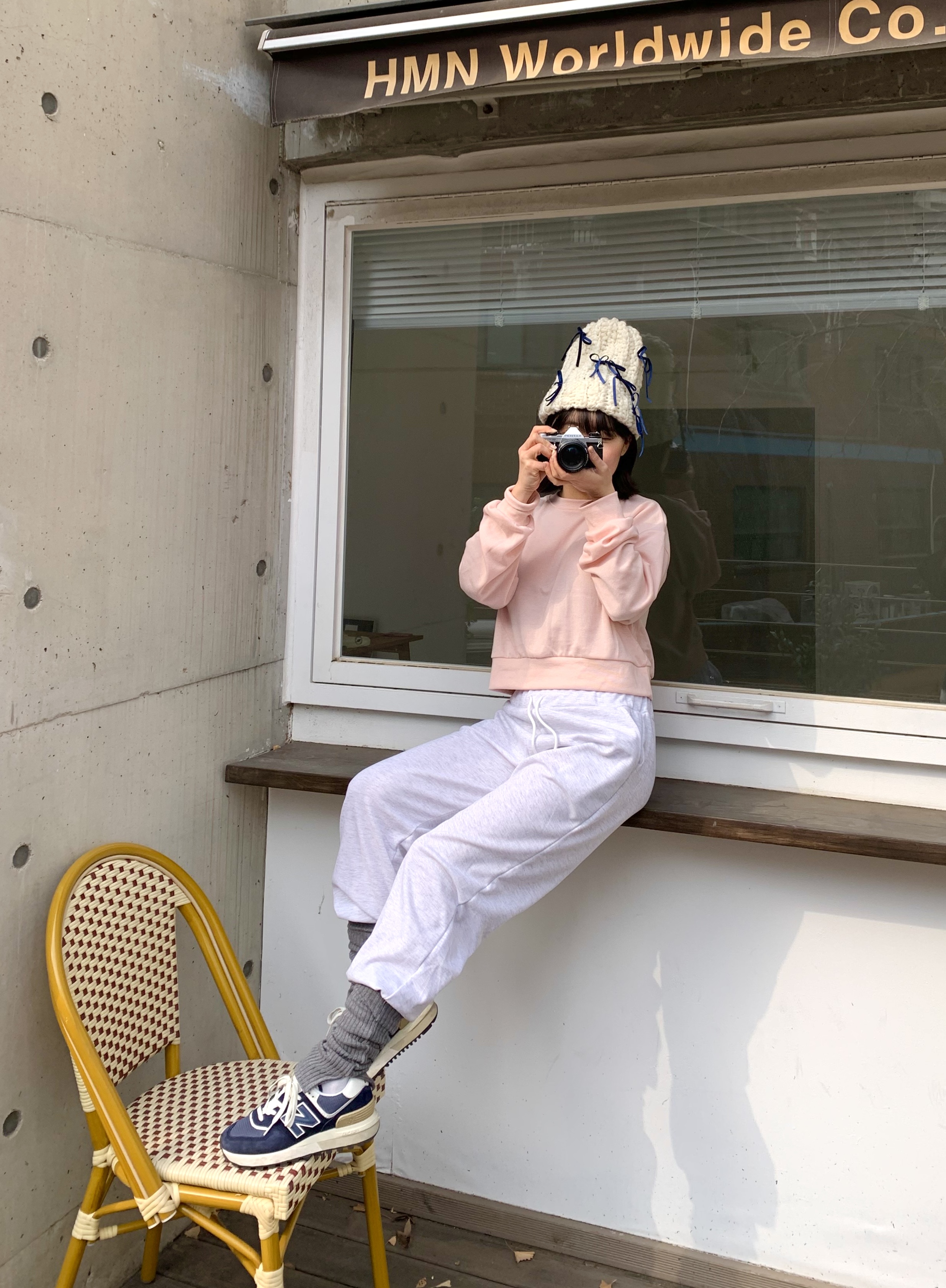 ラウンドネッククロップドルーズ長袖無地スウェット | 詳細画像4