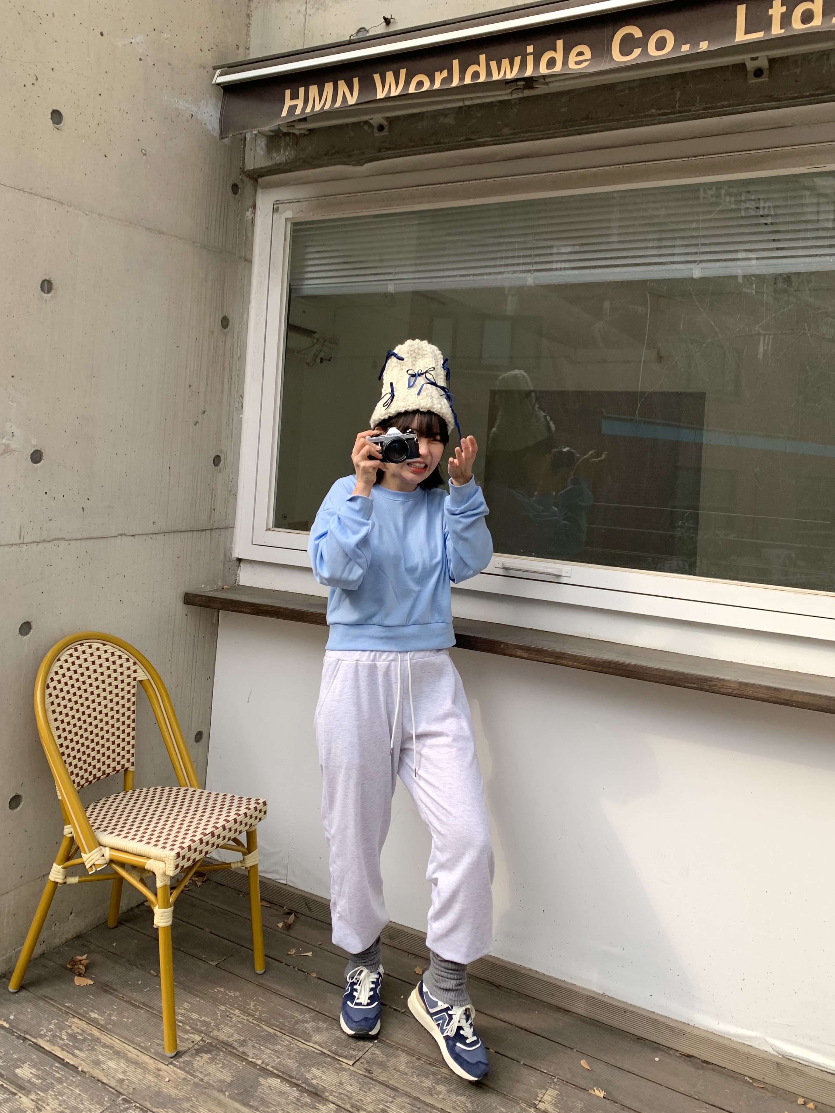 ラウンドネッククロップドルーズ長袖無地スウェット | 詳細画像7