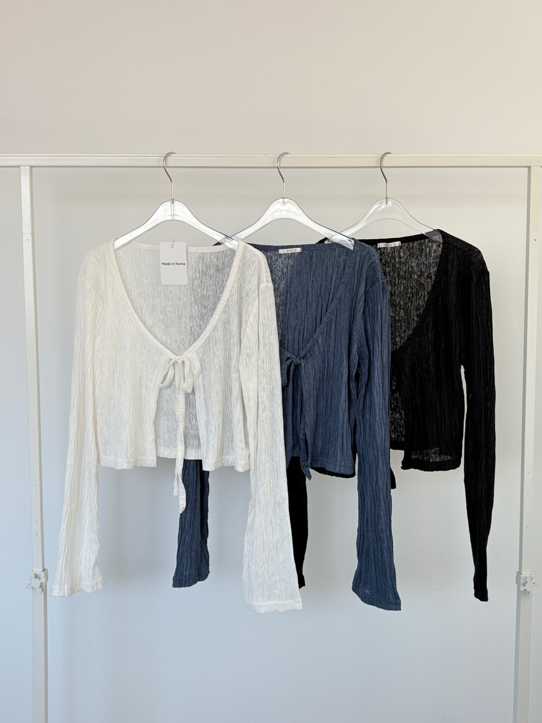 ニットクロップド長袖カーディガン | 詳細画像3