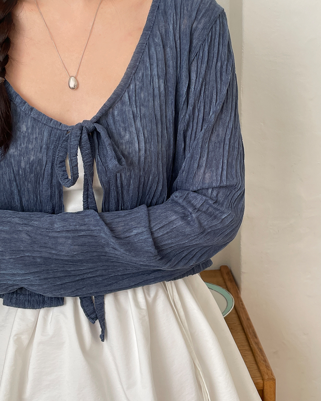 ニットクロップド長袖カーディガン | 詳細画像17