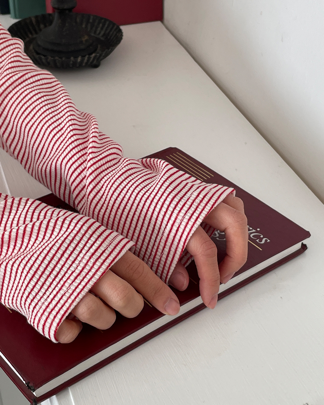 ベーシックルーズ長袖ボーダー配色Tシャツ | 詳細画像13