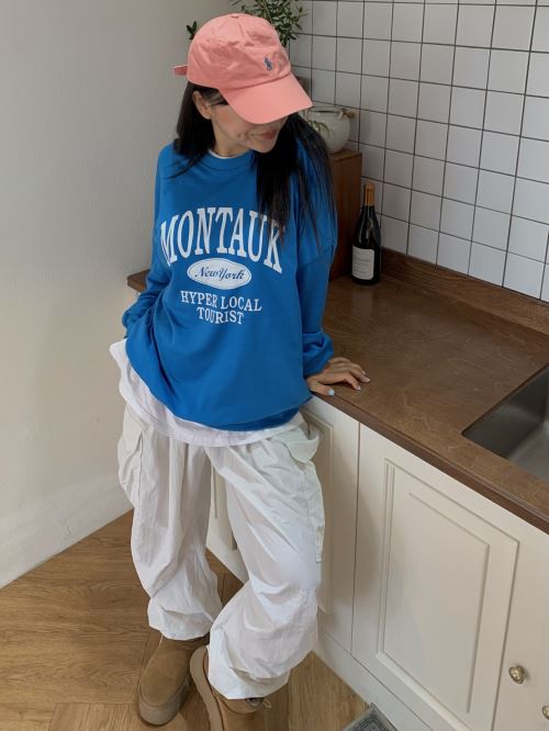 ゴルフウェア トレーナー 韓国 DHolic ロゴバック配色スウェット スウェット | ディーホリック | レディースファッション通販 - DHOLIC