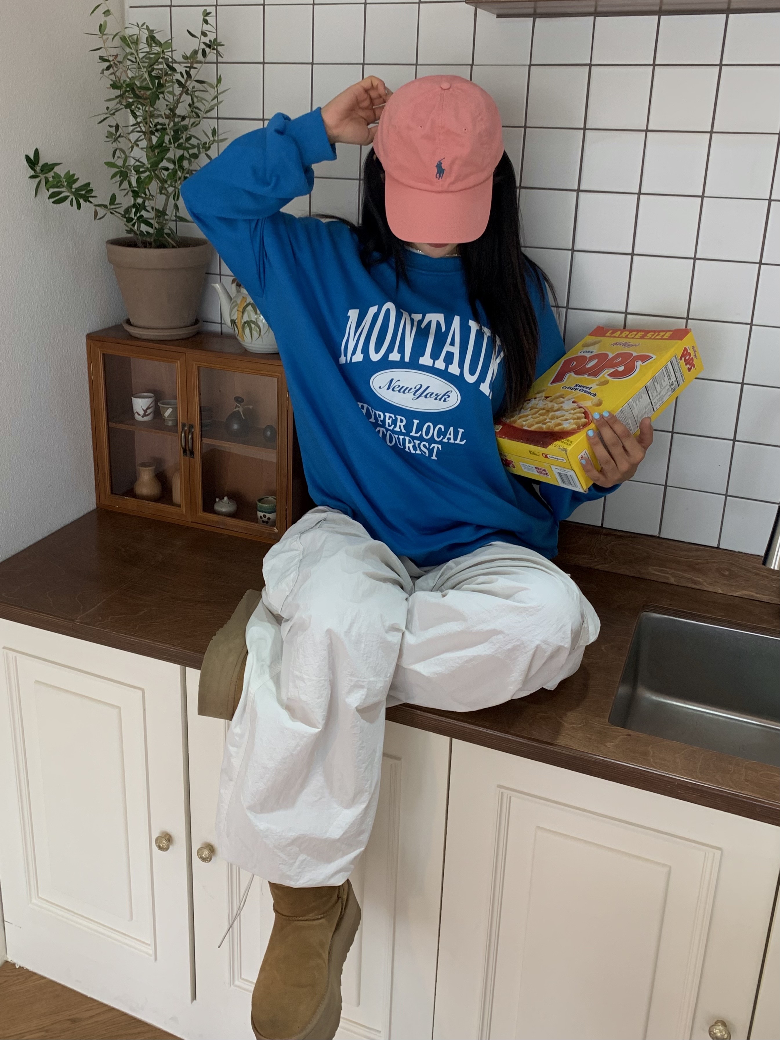 ラウンドネックルーズ長袖ロゴスウェット | 詳細画像5