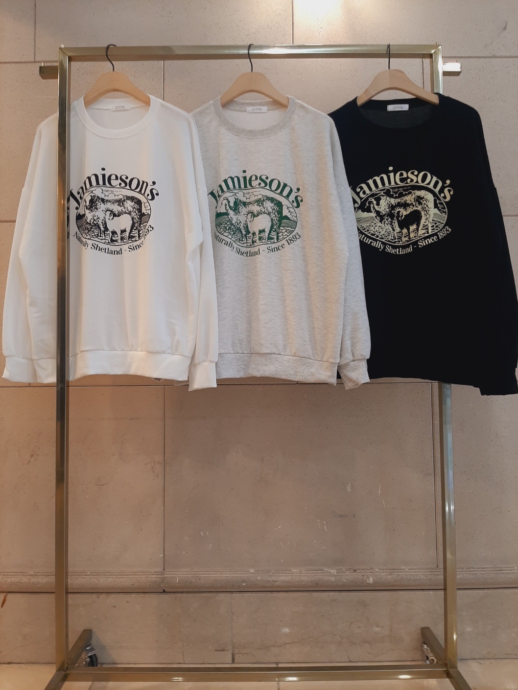 ラウンドネックルーズ長袖ロゴスウェット | 詳細画像2