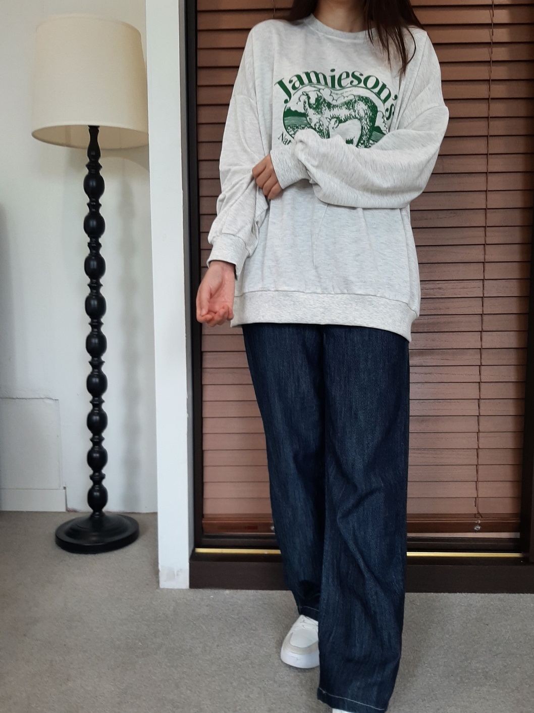 ラウンドネックルーズ長袖ロゴスウェット | 詳細画像6