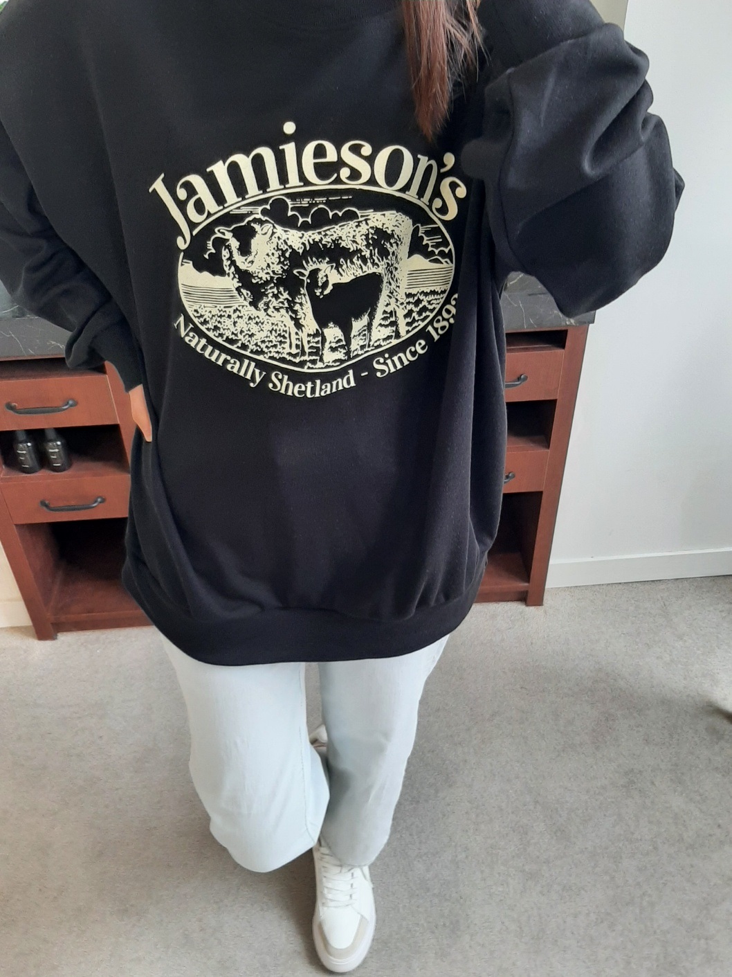 ラウンドネックルーズ長袖ロゴスウェット | 詳細画像7