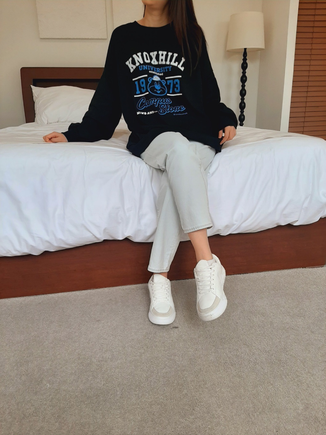 ラウンドネックルーズ長袖ロゴスウェット | 詳細画像6