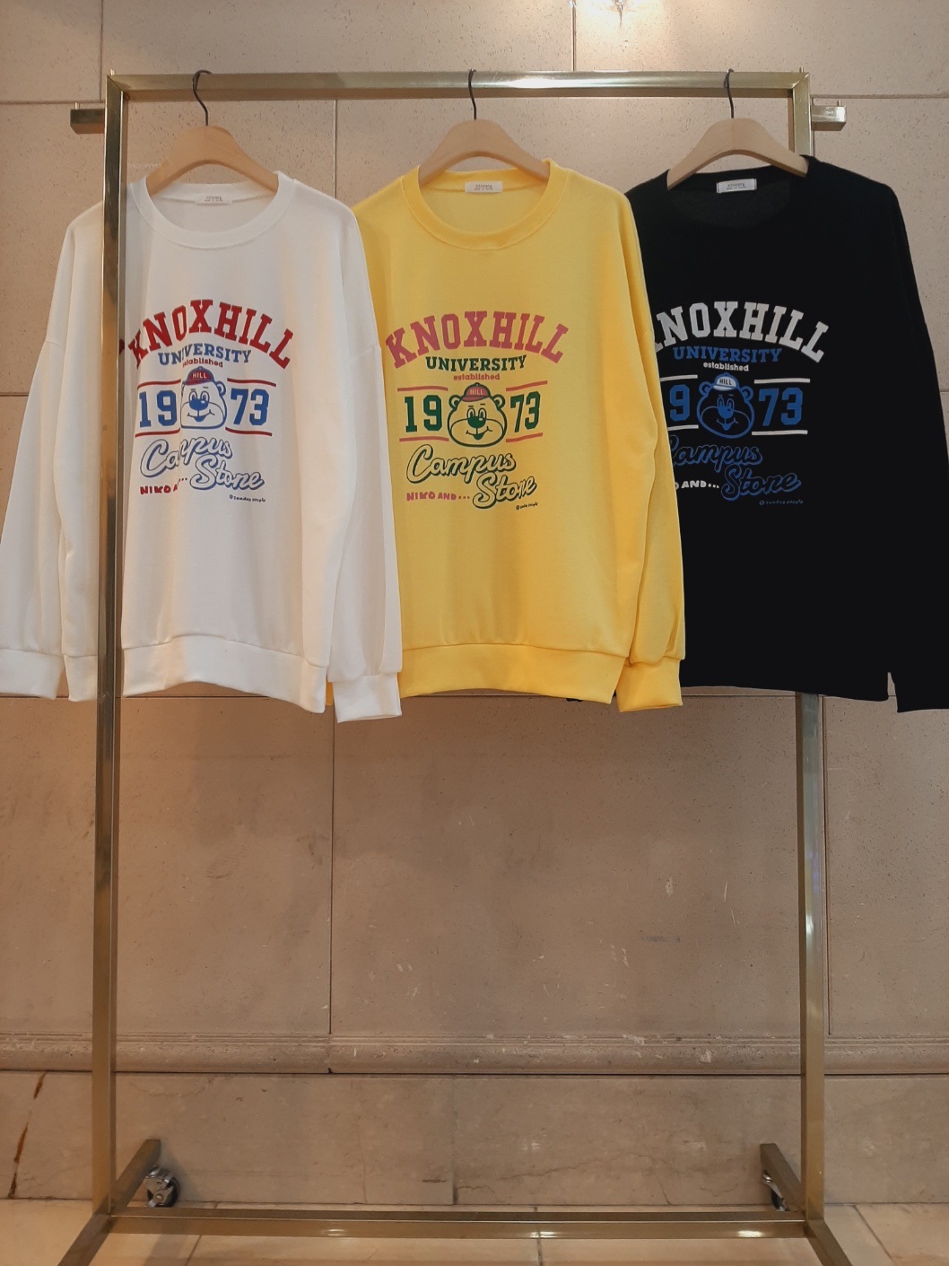 ラウンドネックルーズ長袖ロゴスウェット | 詳細画像8