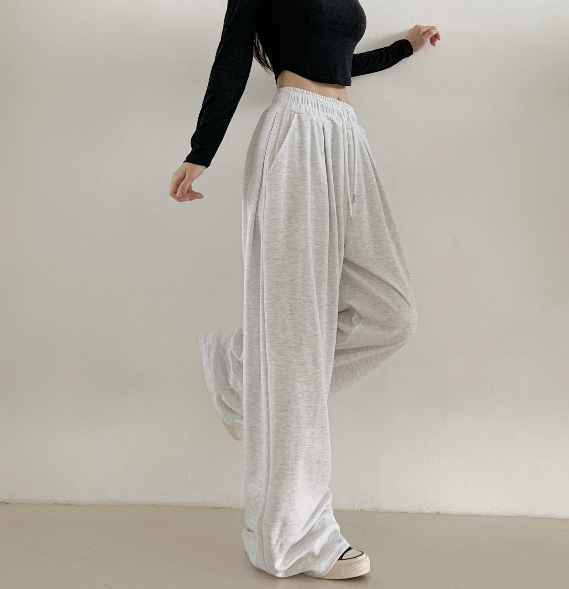 ポケットウエストゴムツータックワイドパンツトレーニング | 詳細画像5