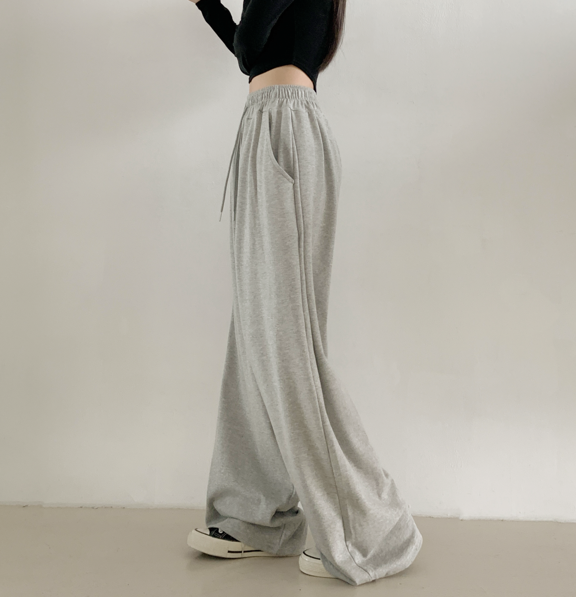 ポケットウエストゴムツータックワイドパンツトレーニング | 詳細画像7