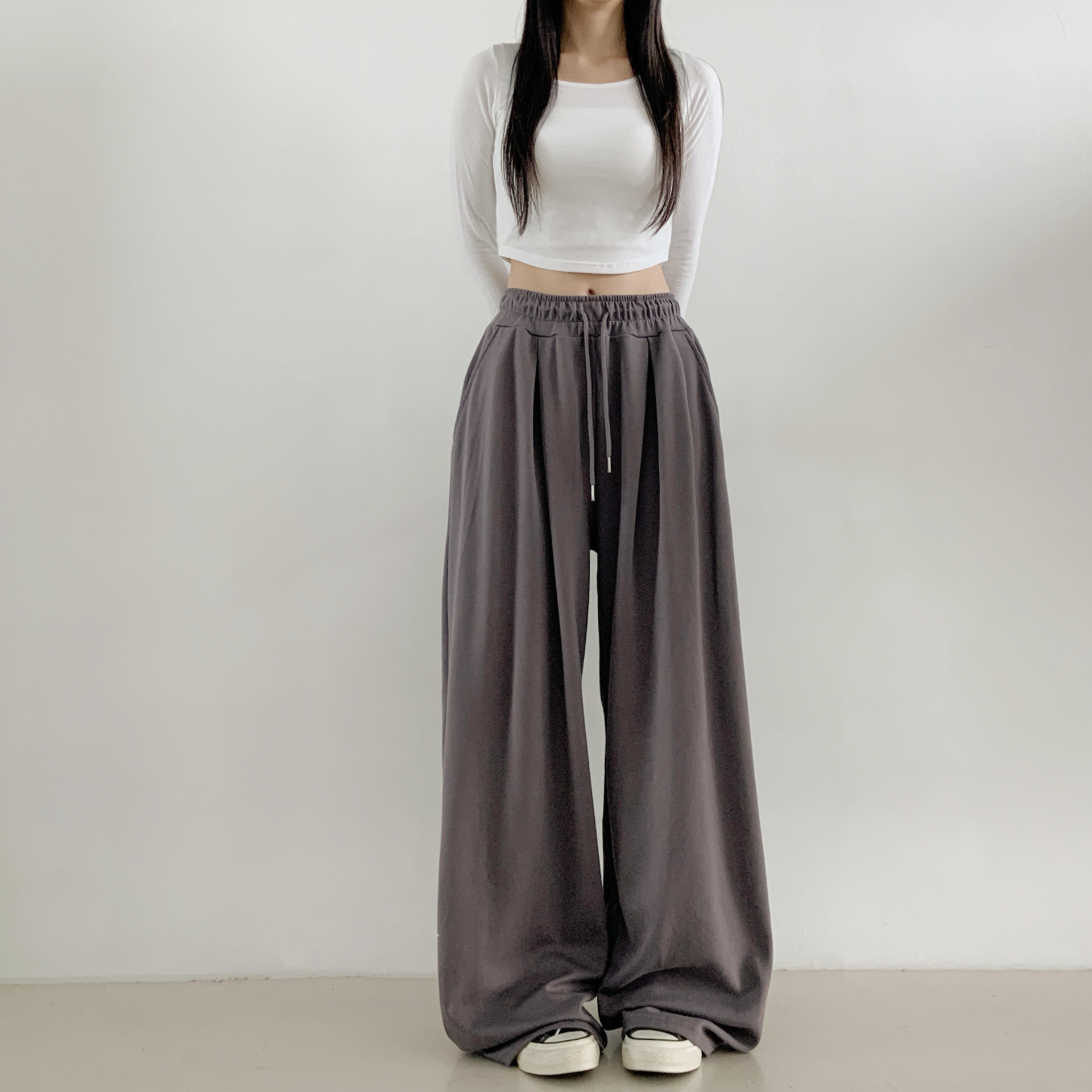 ポケットウエストゴムツータックワイドパンツトレーニング | 詳細画像8