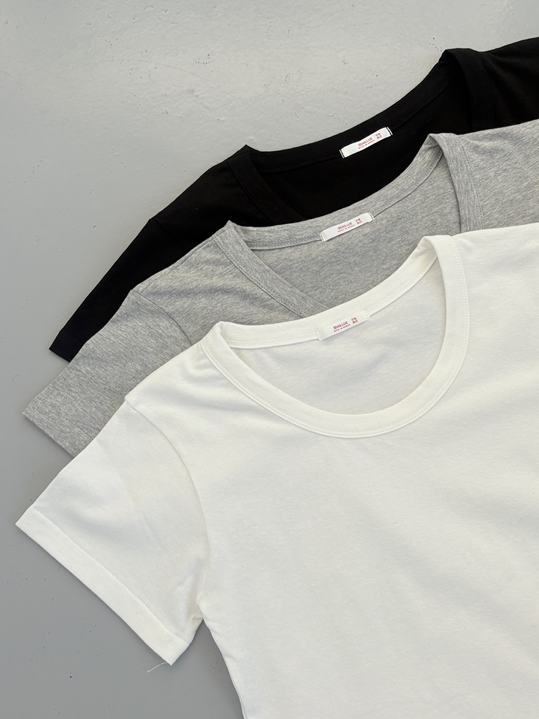 ラウンドネックシンプル半袖無地Tシャツ | 詳細画像19