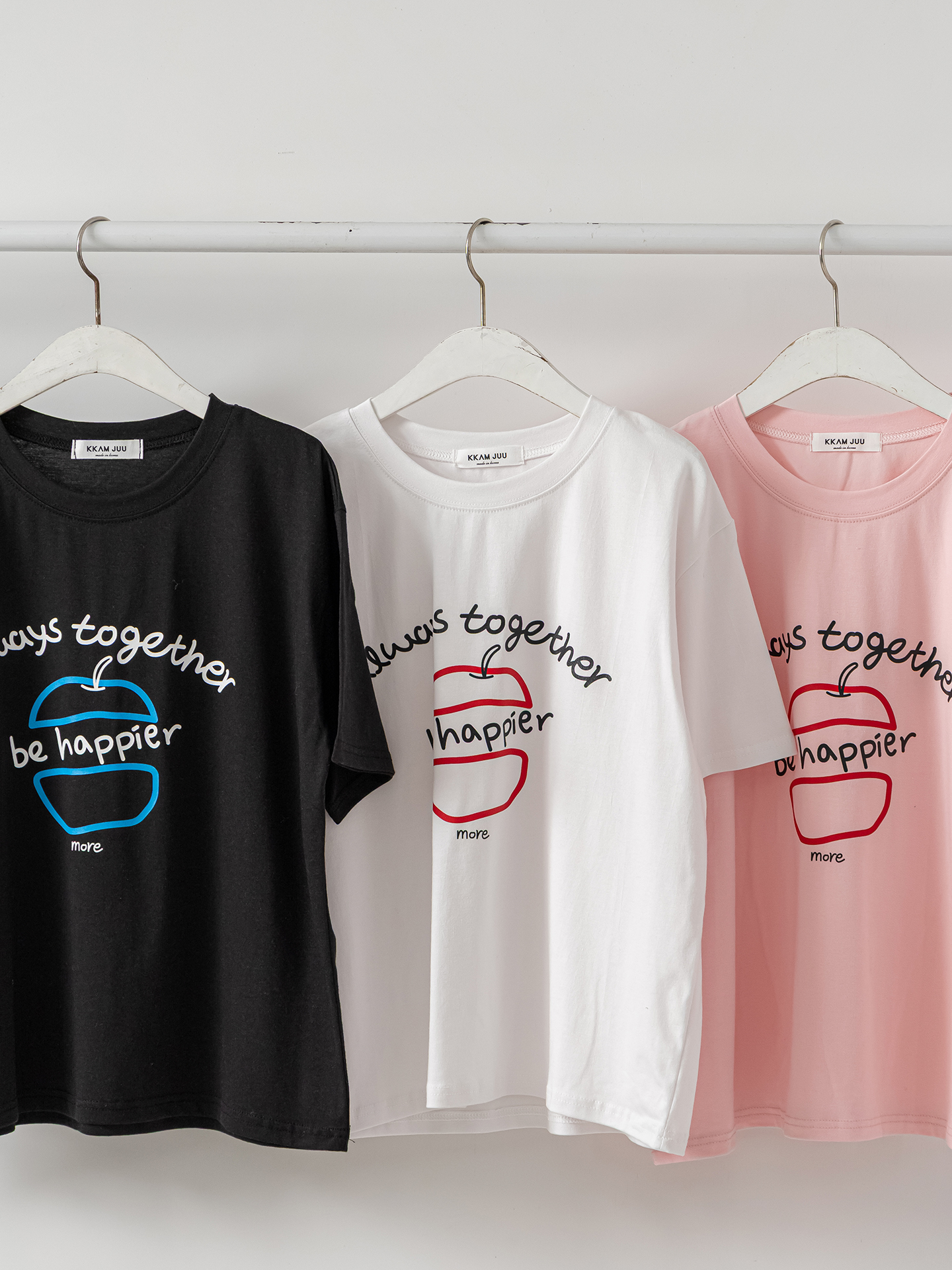 ラウンドネックルーズ半袖プリントカラーTシャツ | 詳細画像3