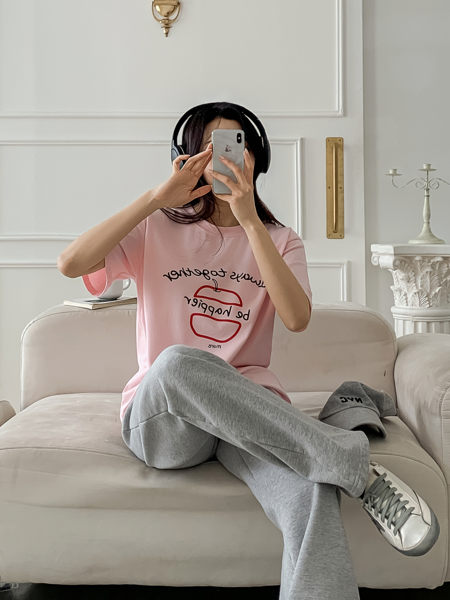 ラウンドネックルーズ半袖プリントカラーTシャツ | 詳細画像21