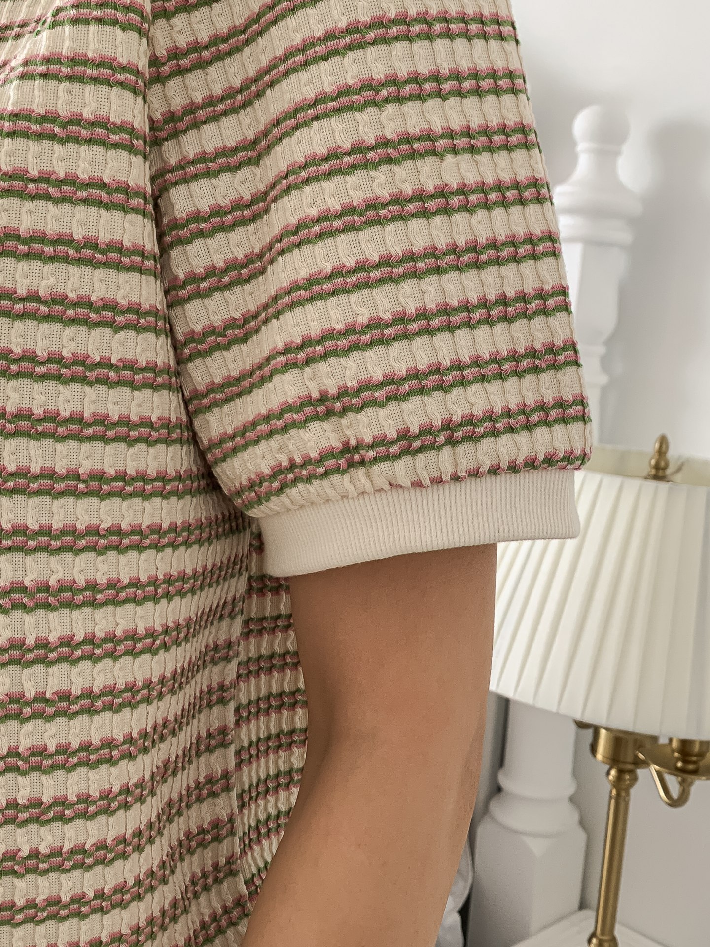 ラウンドネック半袖ボーダーカラーニット | 詳細画像15